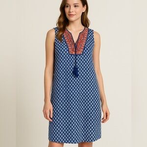 Beachlunchlounge Boho Embroidered Sleeveless Summer Sundress, Women's Size M